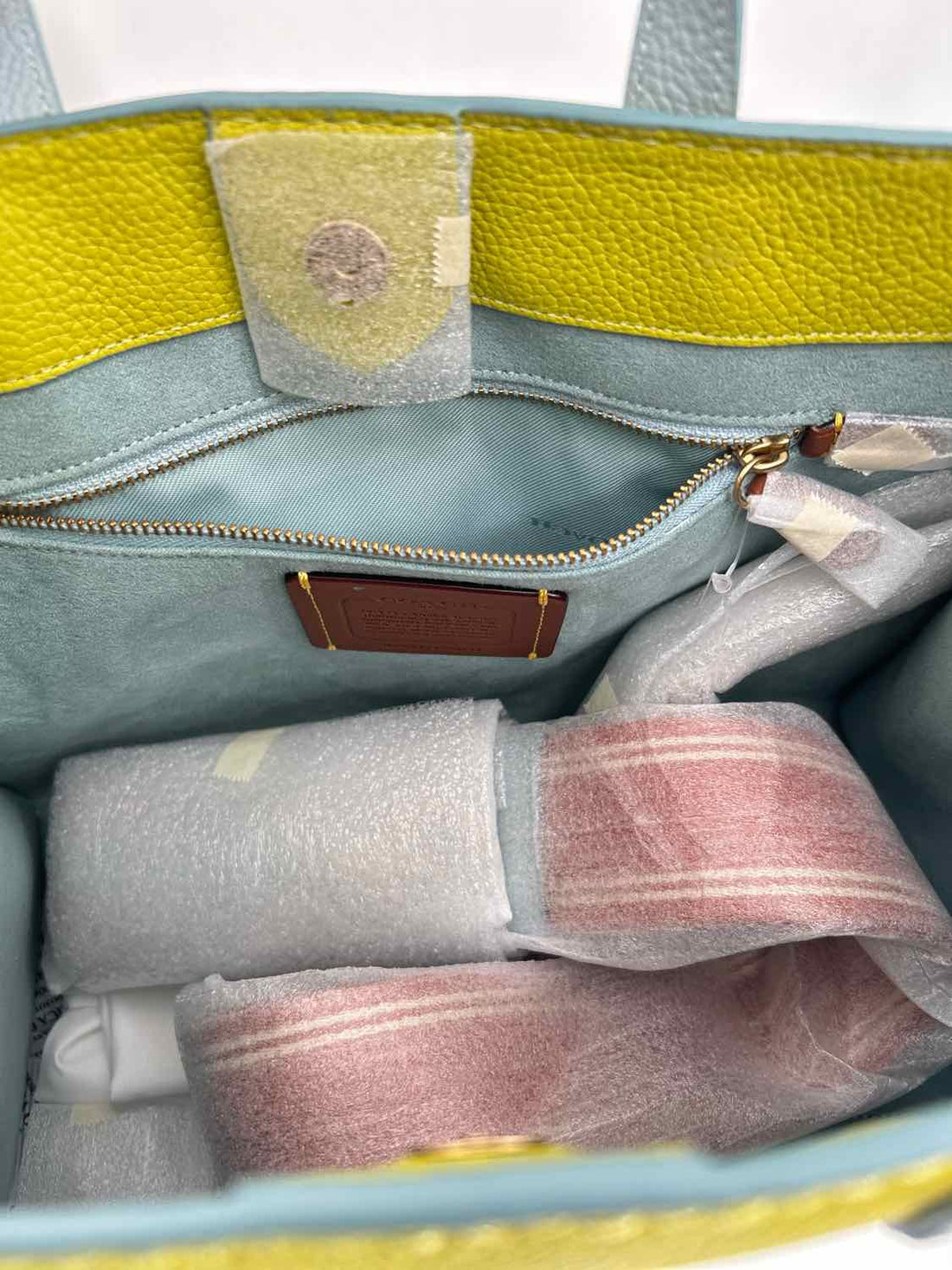 Coach Green & White New Satchel Field Tote 30