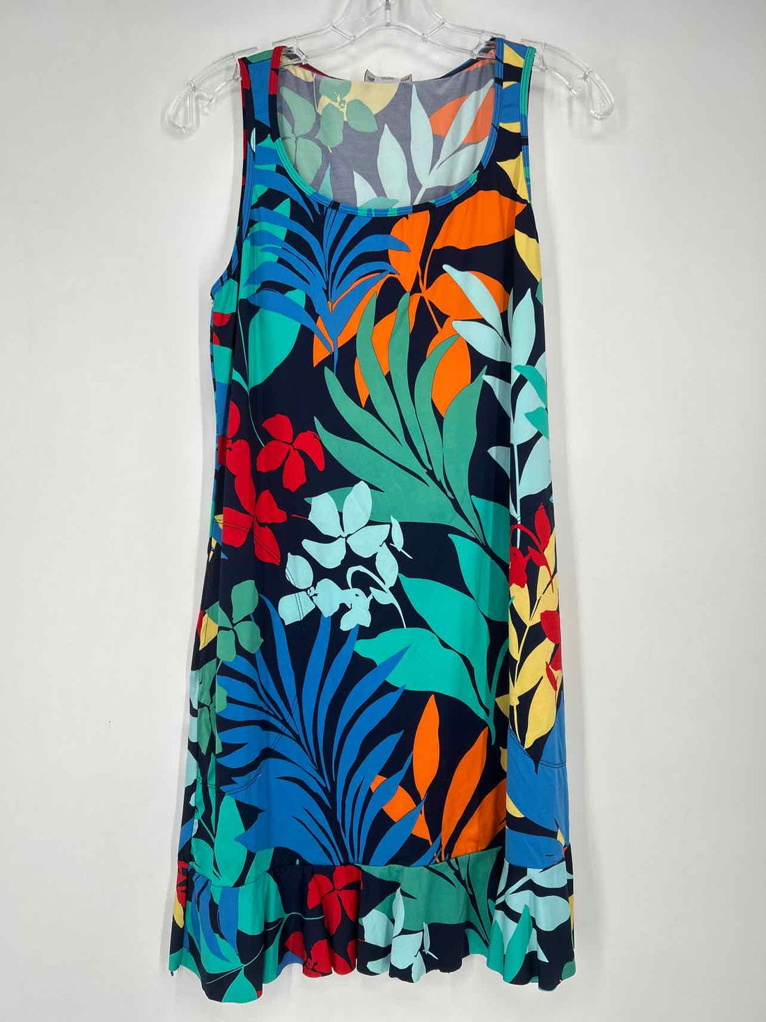 Tommy Bahama Size M Navy Print Sleeveless Dress