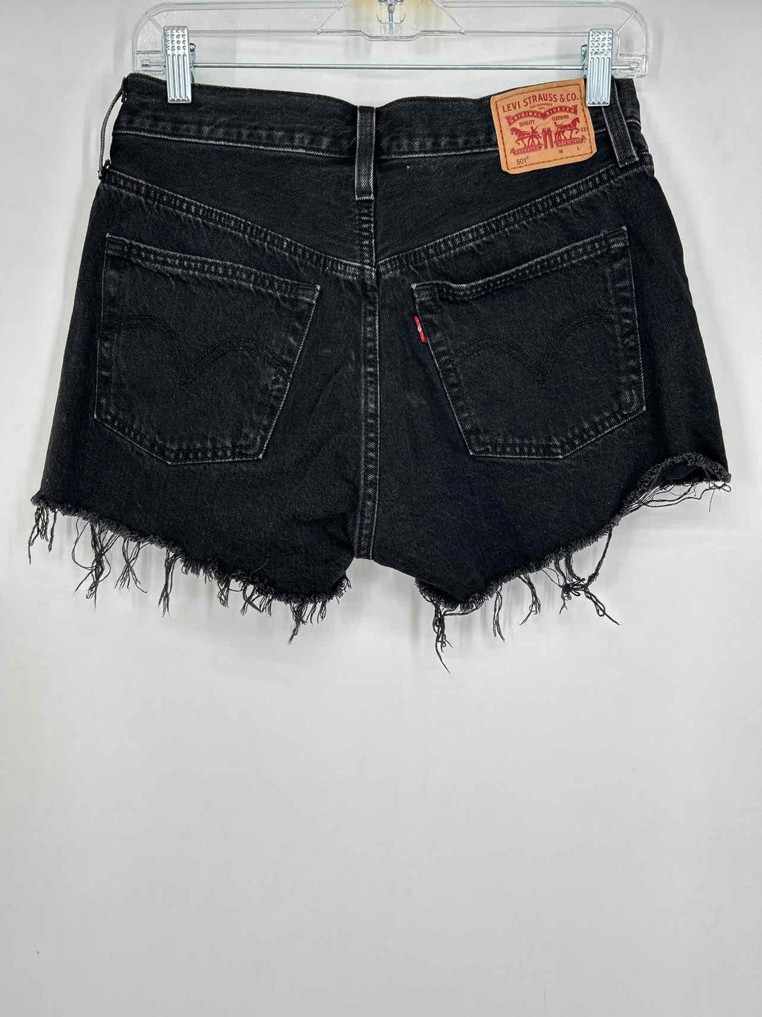Levis Size 28 Black Distressed Shorts