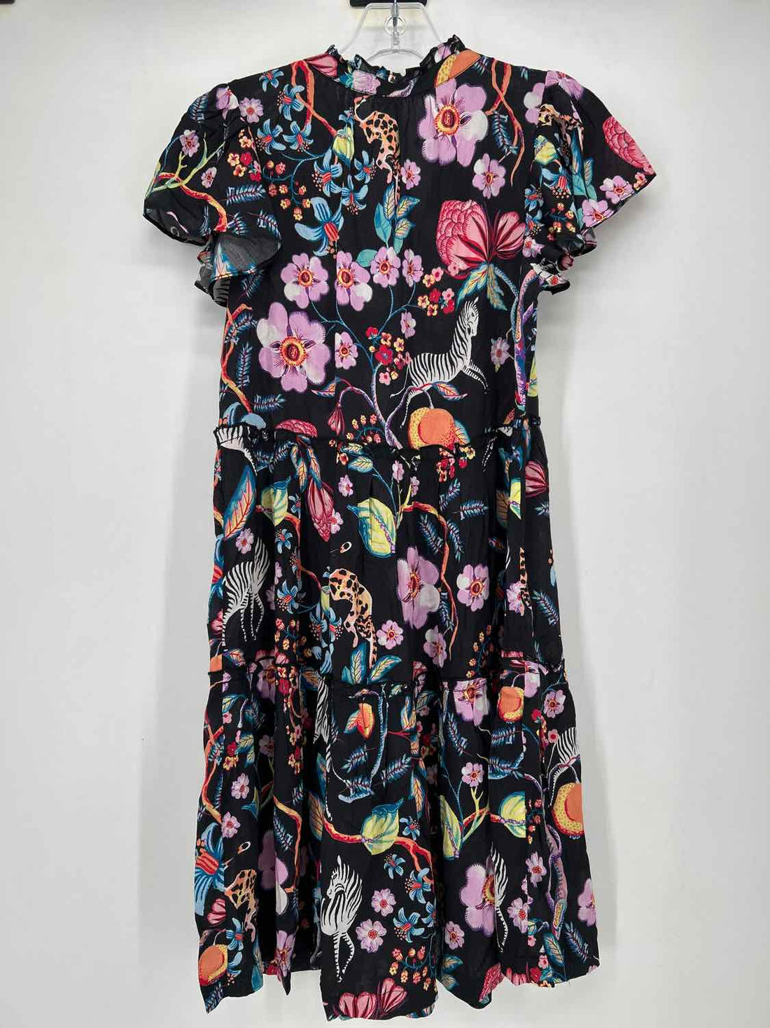 Anthropologie Size XS Black Floral Dress