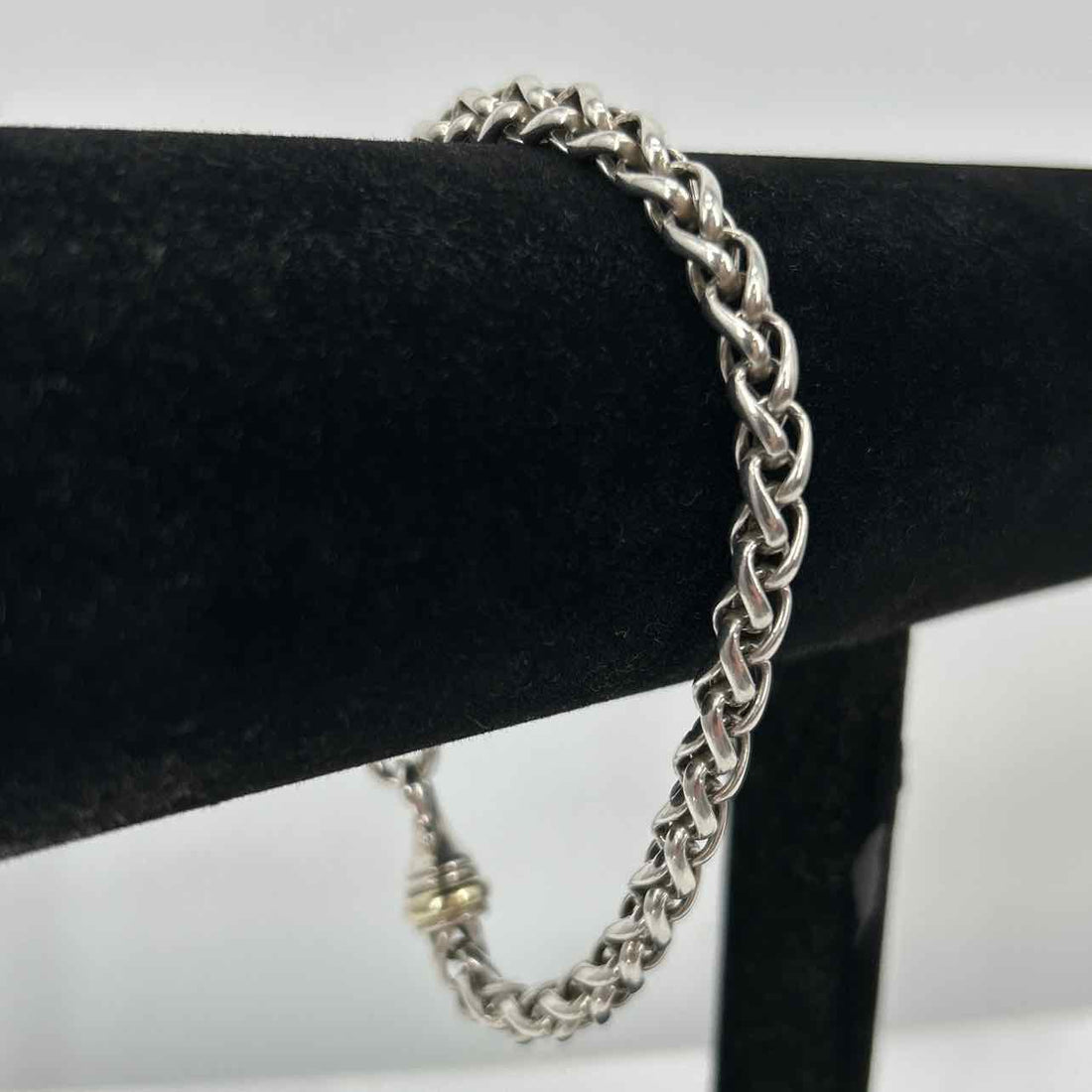 David Yurman Size 8MM 9" Sterling Silver & 18K Gold Cable Like New LUXURY
