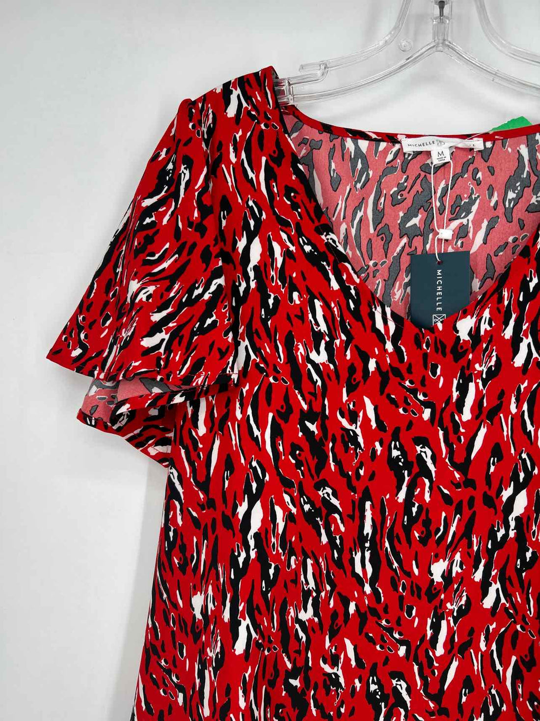 Michelle Mcdowell Size M Red Tiger NWT Short Sleeve