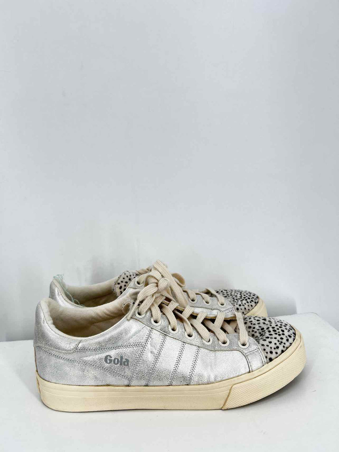 Gola Women Size 7 Silver & Cheetah Sneakers