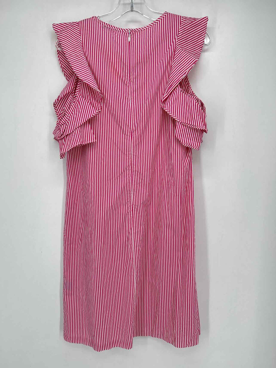 J McLaughlin Size S Pink & White Striped Cold Shoulder Dress