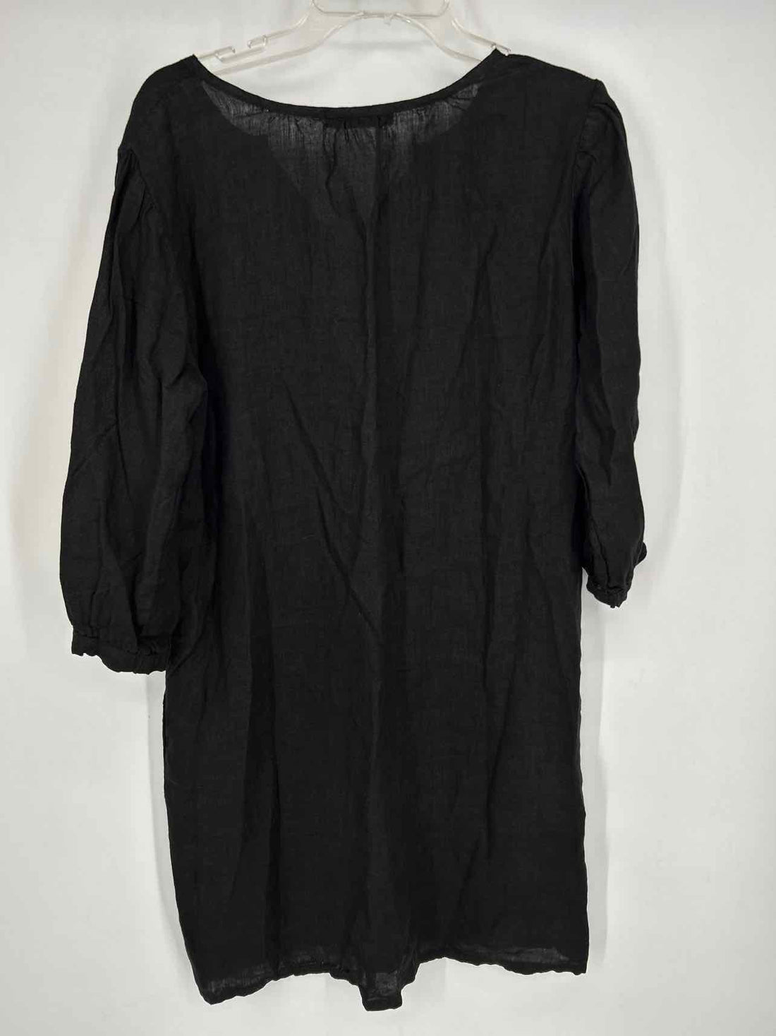 Cut Loose Size XS Black Linen Long Sleeve Dress