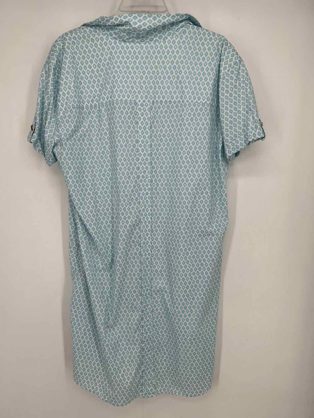 Southern Tide Size XL White & Light Blue Short Sleeve Dress