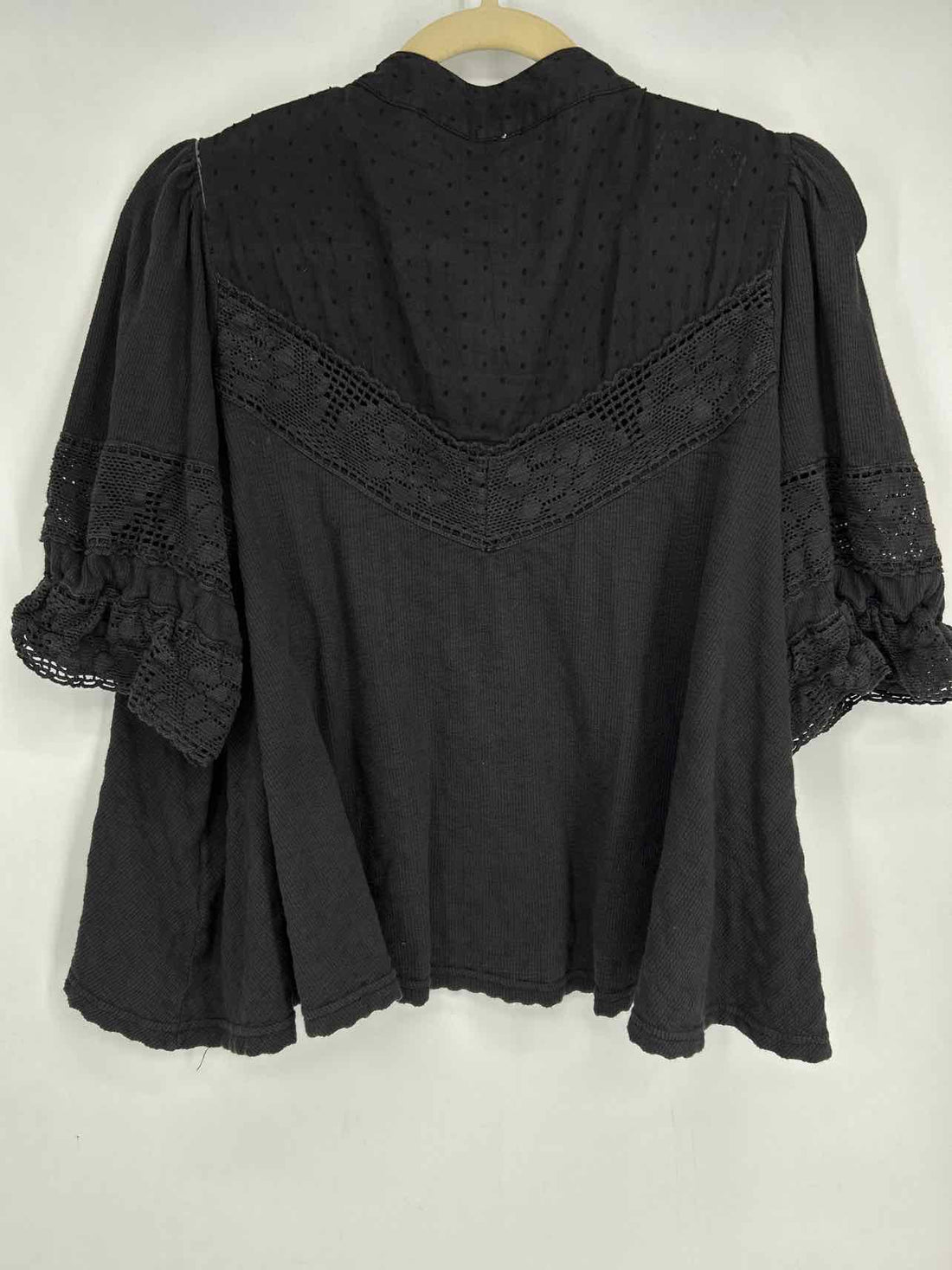 Free People Size S Black Short Sleeve