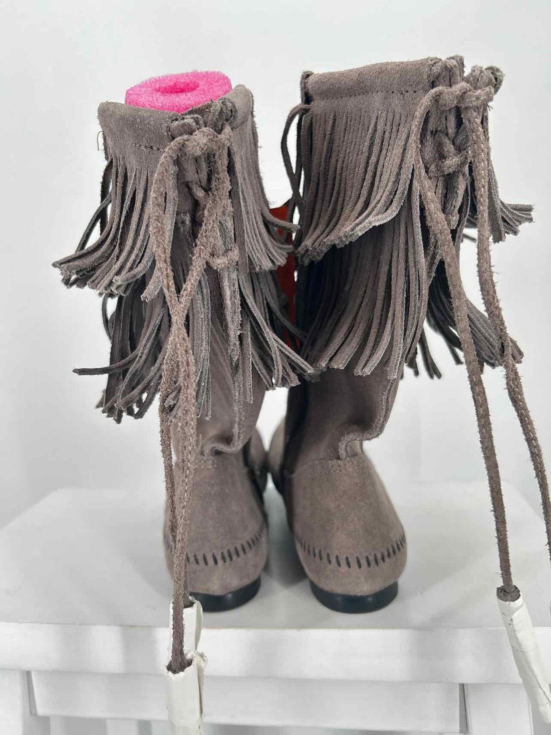 Minnetonka Women Size 9 Gray NWT Genuine Leather Mid Calf Boot