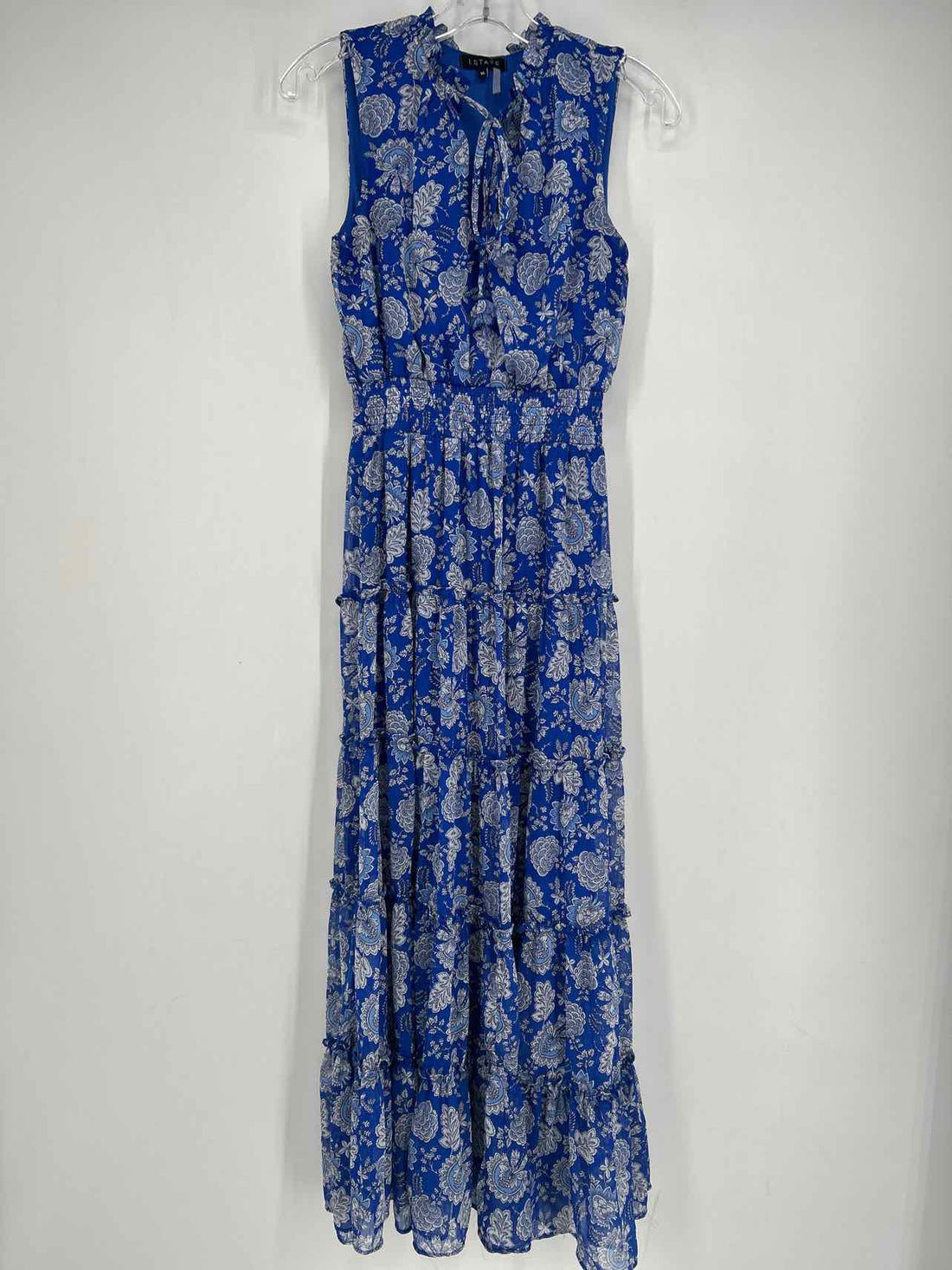 1 State Size XS Blue Print Sleeveless Dress