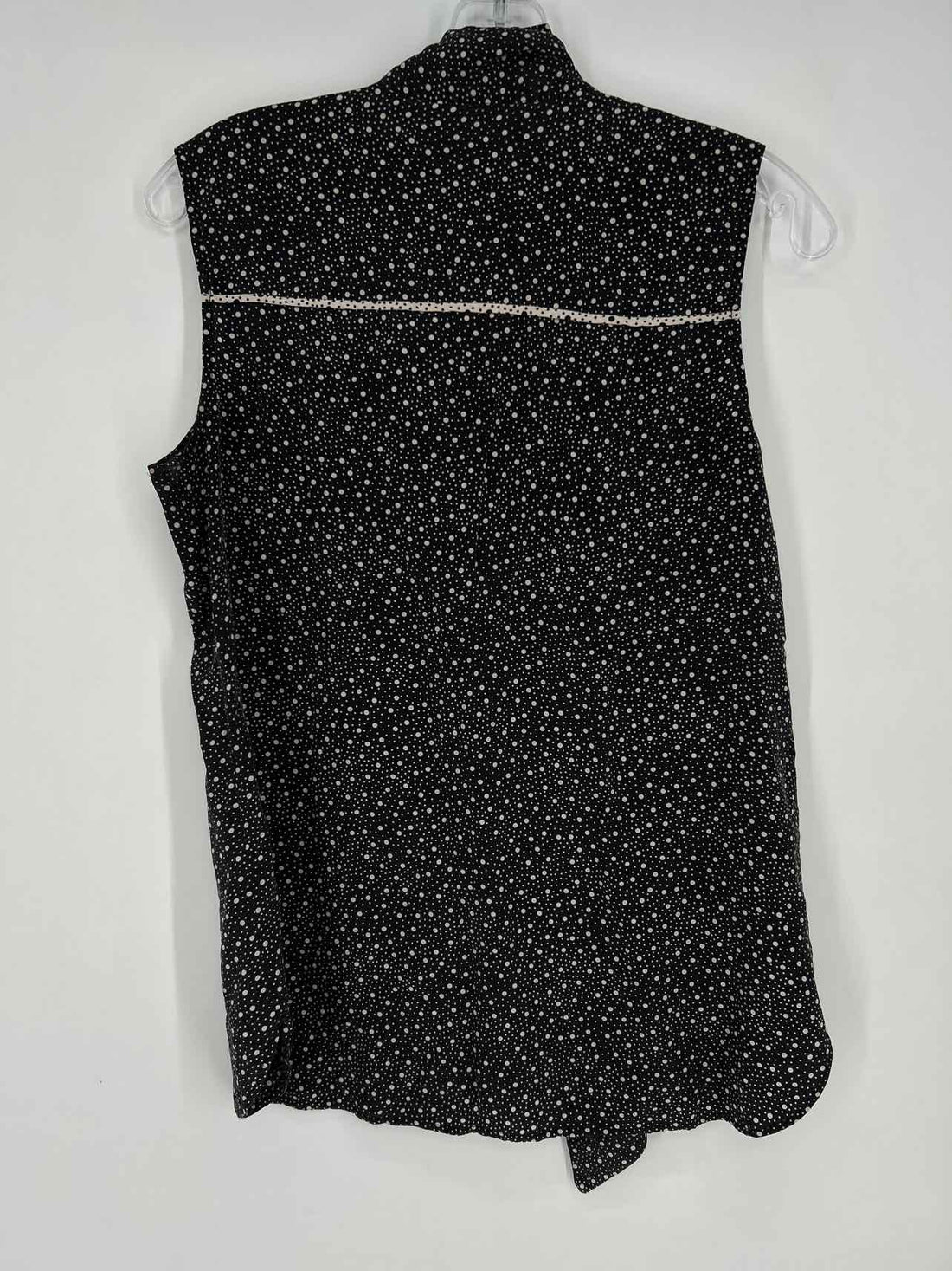 Miss Wu Size 10 Black & White Polkadot Silk Sleeveless