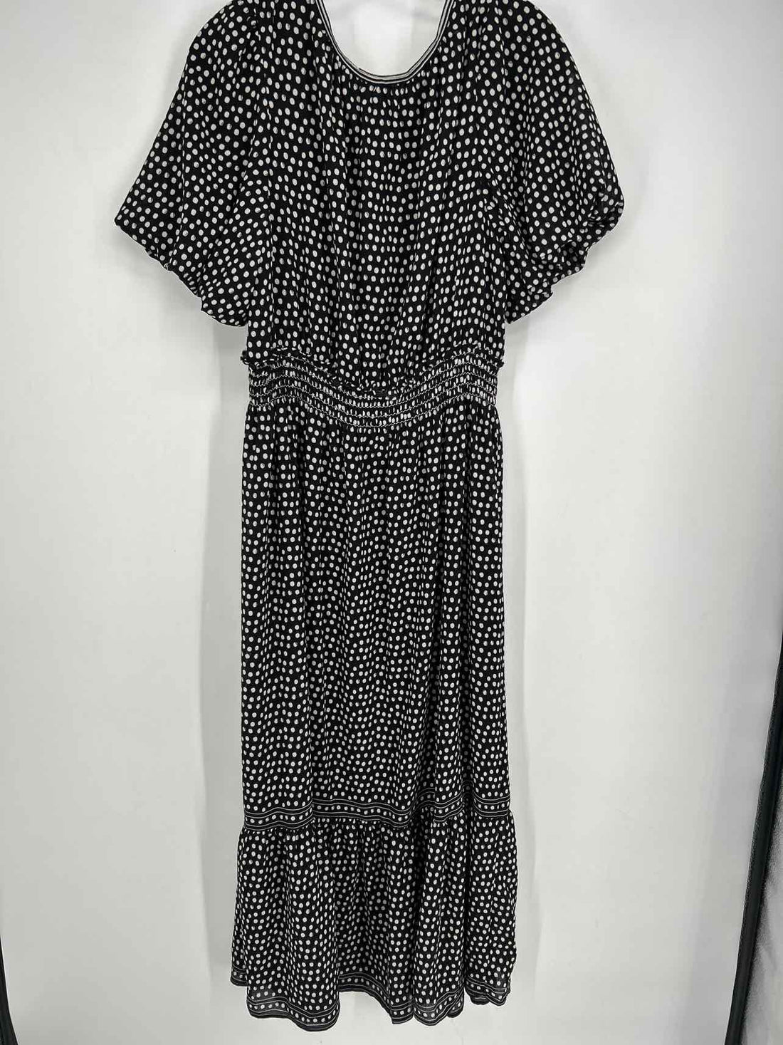 Max Studio Size XL Black & White Polkadot Dress
