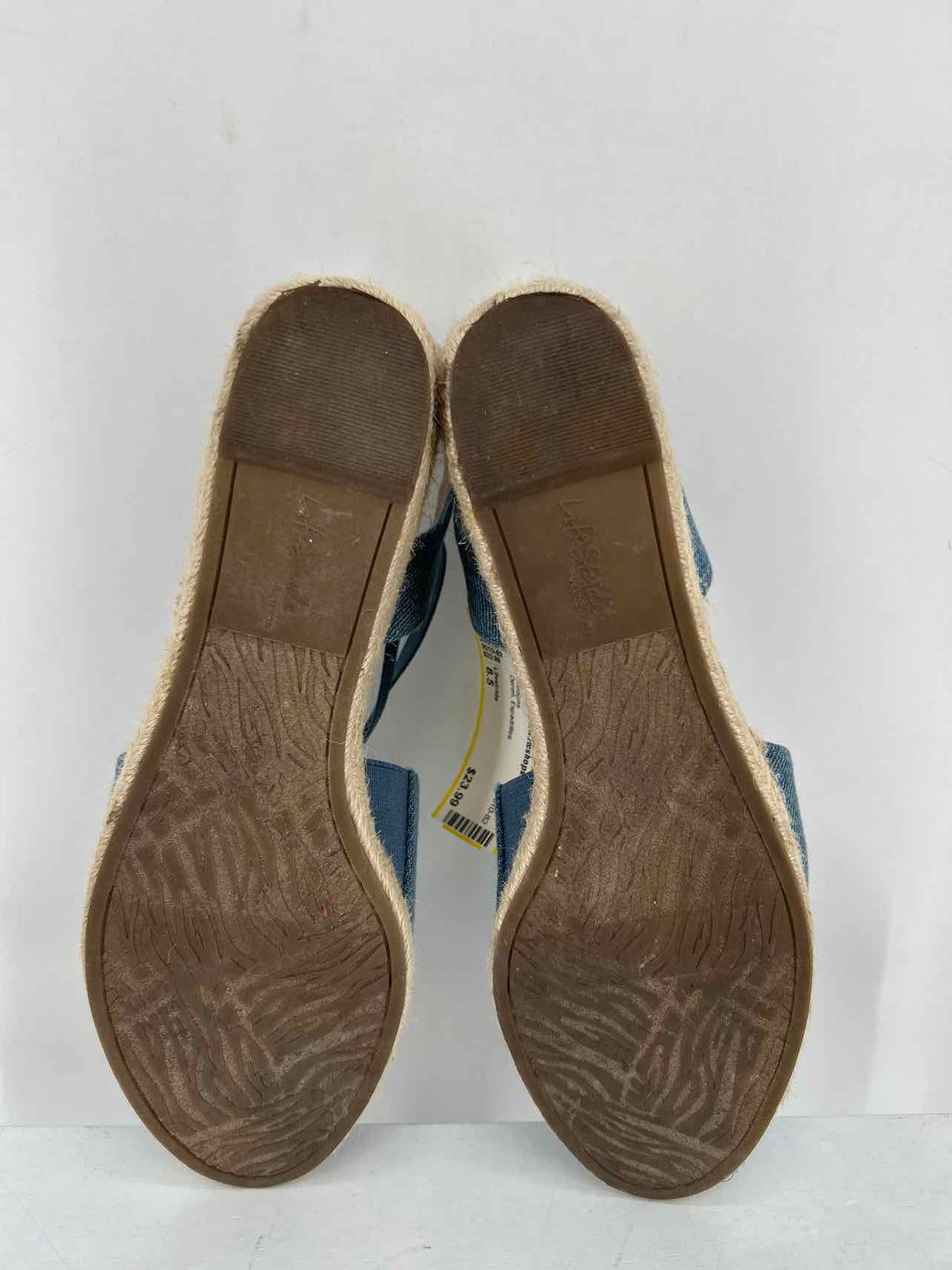 Lifestride Women Size 8.5 Denim Espadrilles Wedges