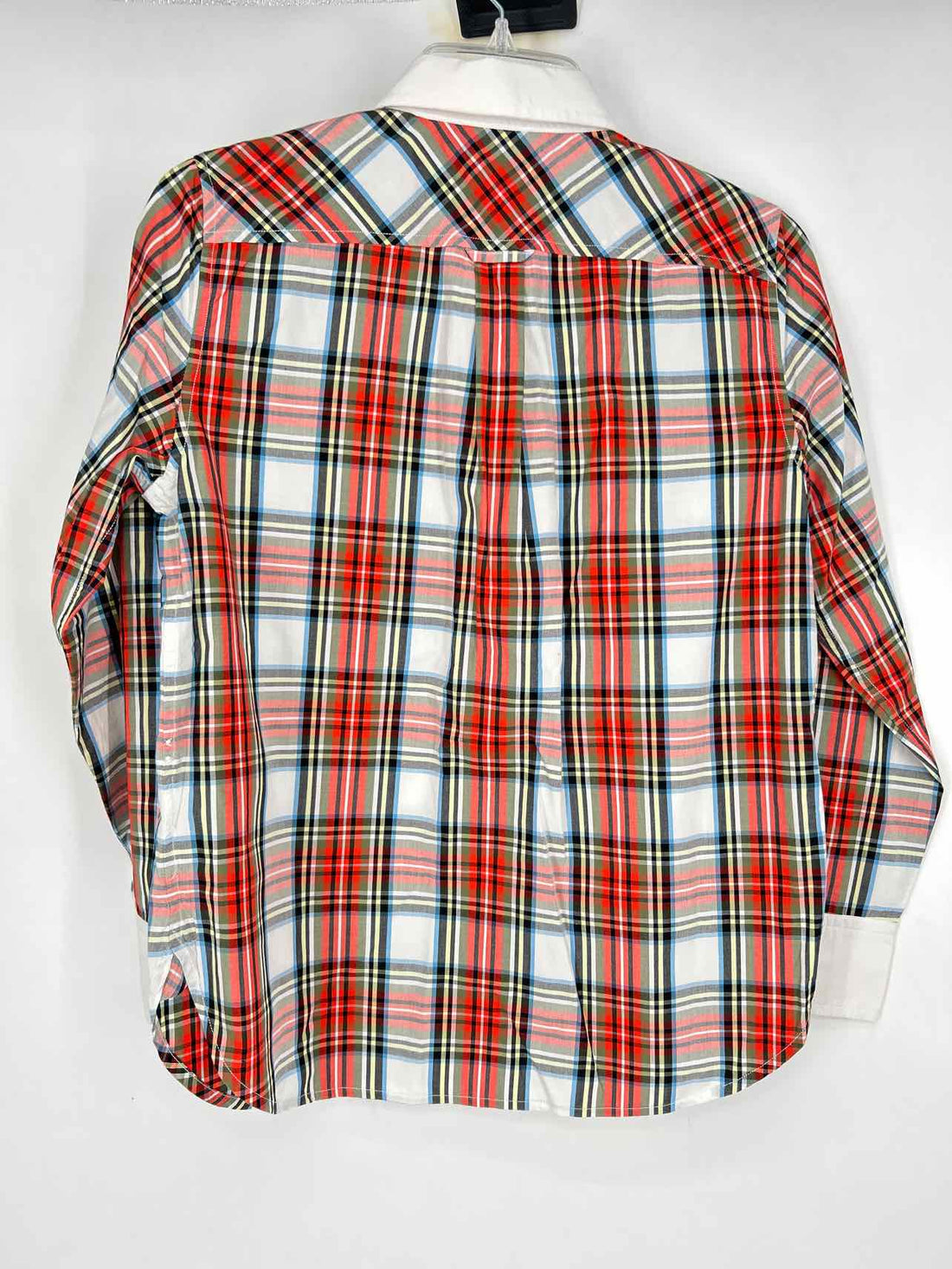 J Crew 2 White Plaid Long Sleeve Holiday