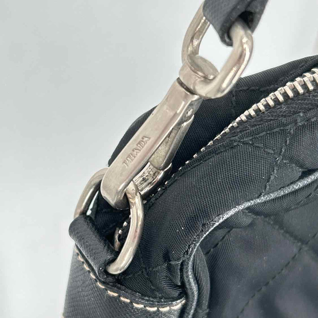 Prada Tessuto Quilted Mini Black Vintage LUXURY