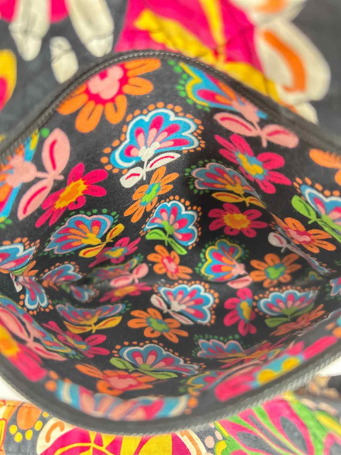 Vera Bradley Black Floral Quilted Crossbody