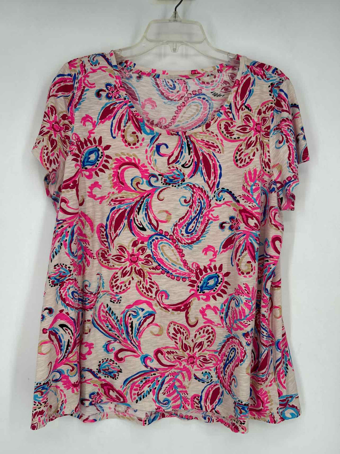 Lilly Pulitzer XL Cream & Pink Print Lilly Pulitzer Top