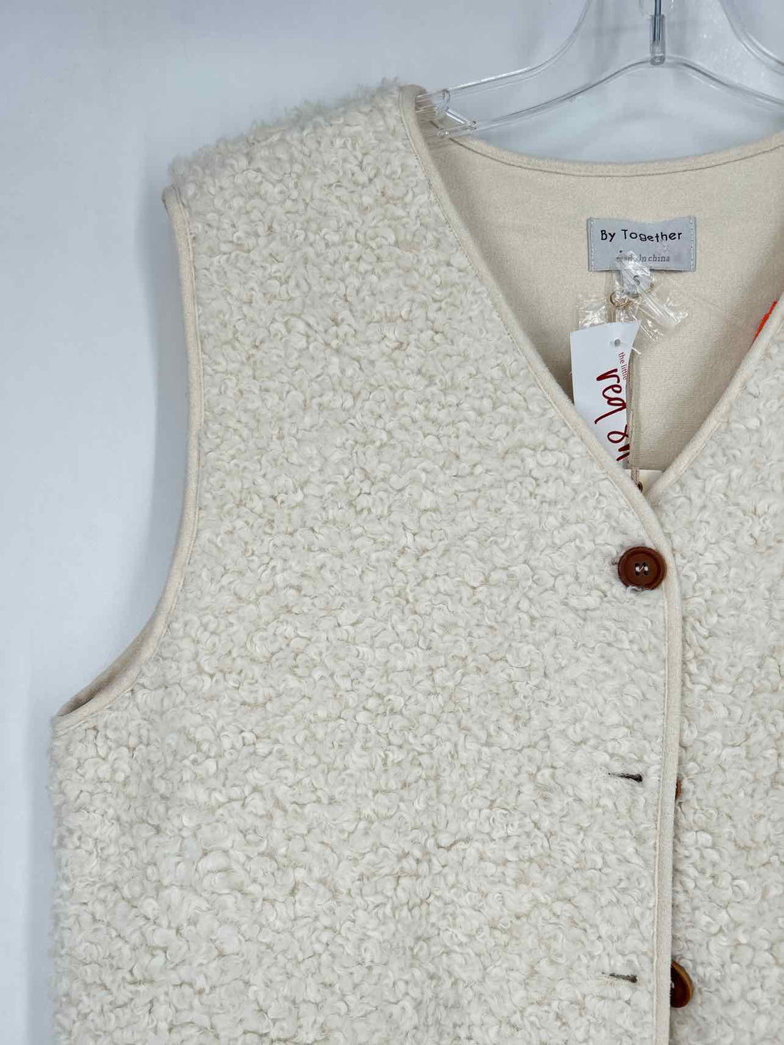 By Together Size S White Fleece NWT Vest