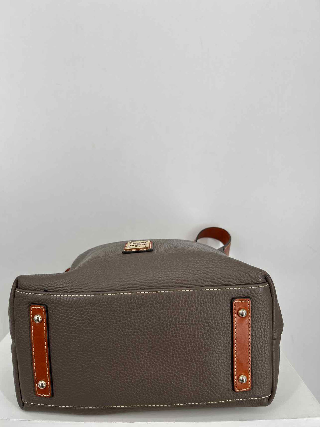 Dooney & Bourke Gray Pebbled Leather Good Hobo