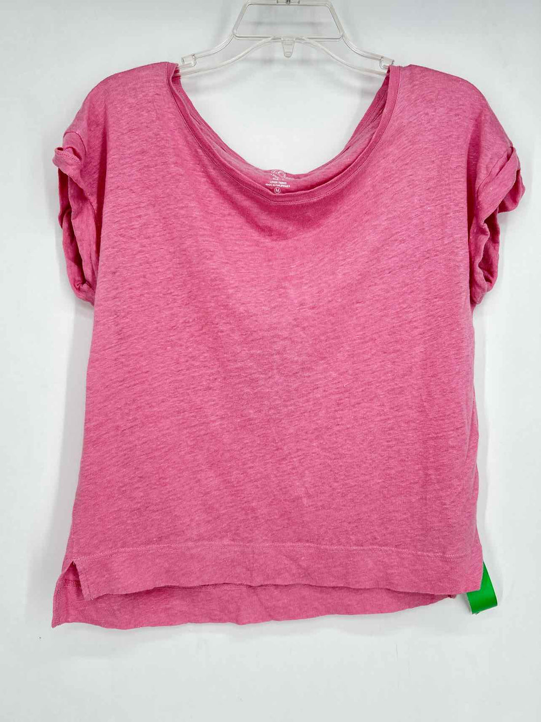 J Crew Size M Pink Linen Short Sleeve