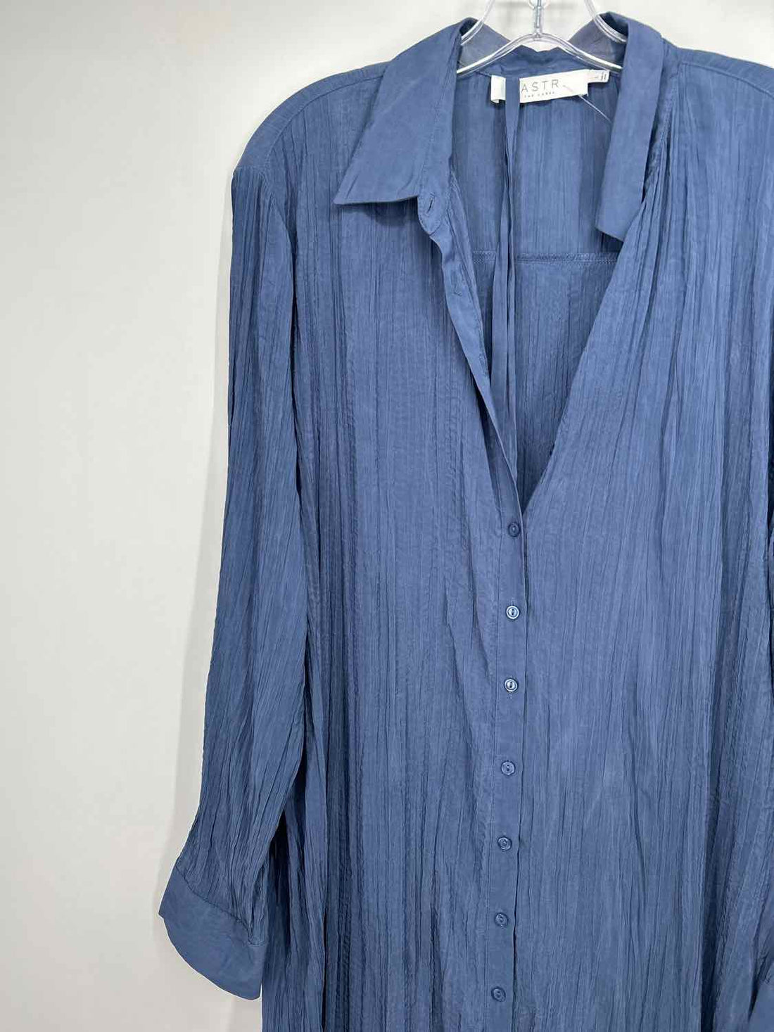 ASTR Size L Blue Long Sleeve Dress