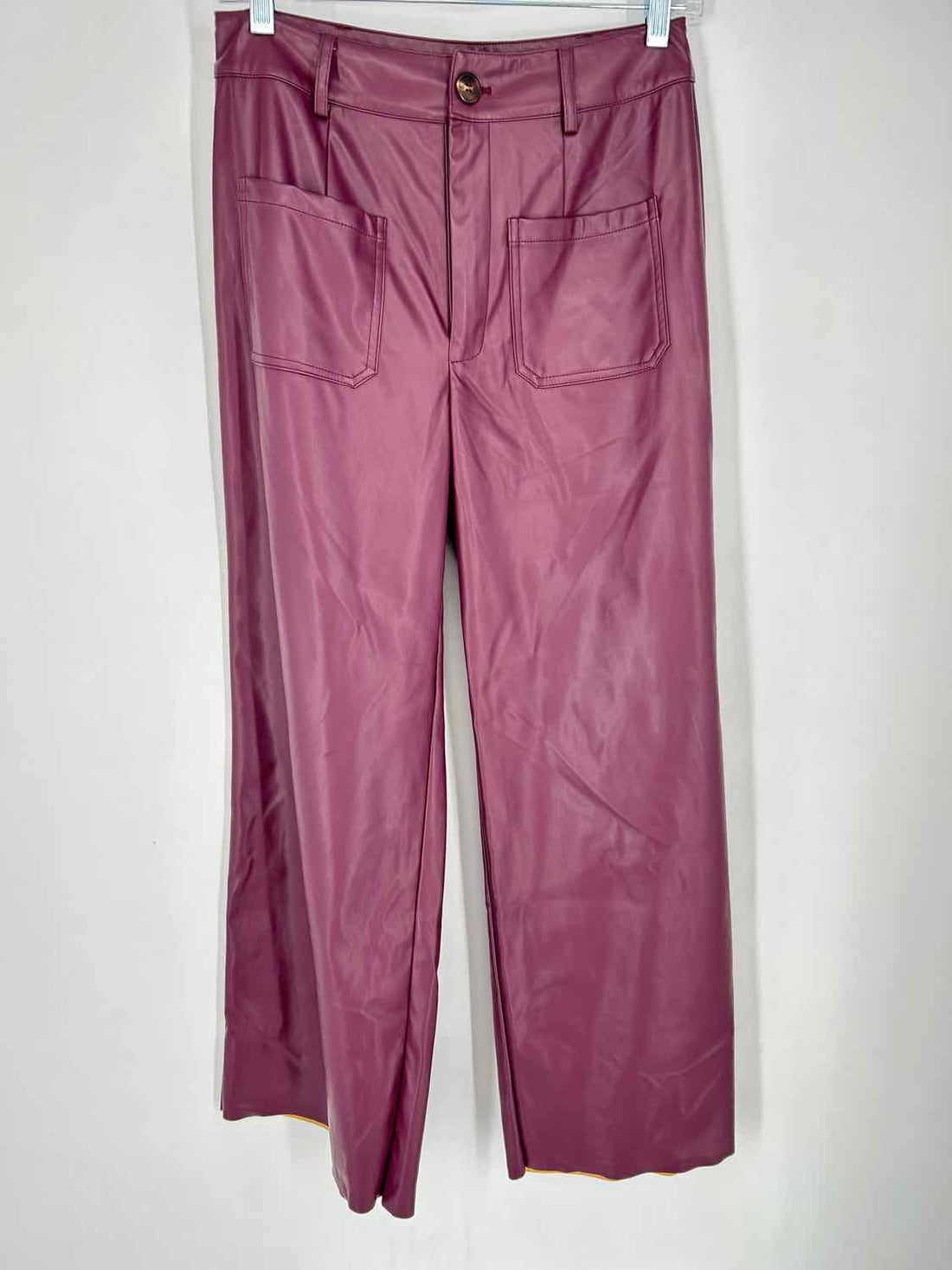 Avara Size S Maroon Faux Leather Pants