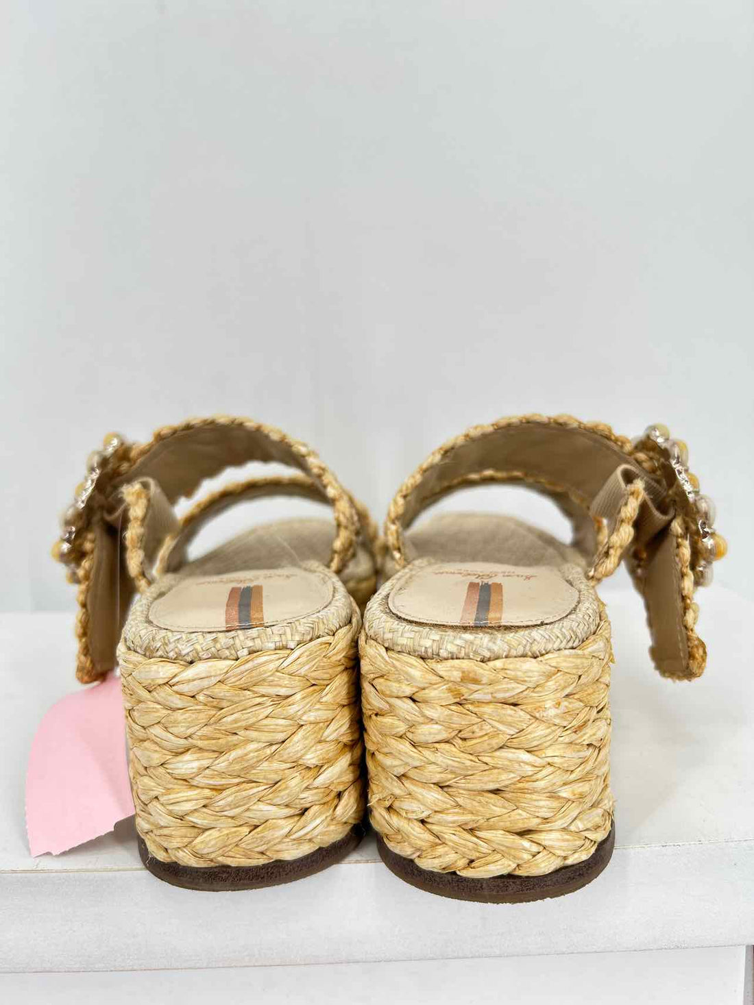 Sam Edelman Women Size 9.5 Raffia Straw Sandals