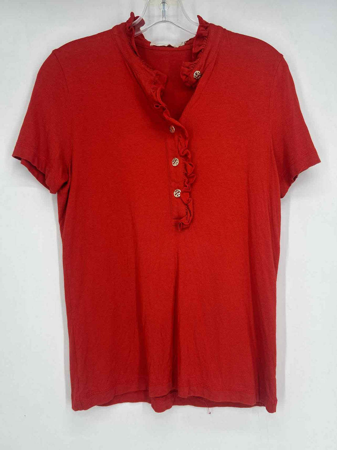 Tory Burch Size M Burnt Orange Short Sleeve
