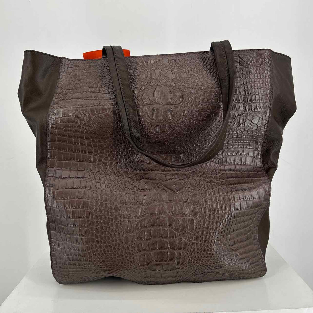 Jana Feifer Dark Brown Faux Leather Pre Owned Tote