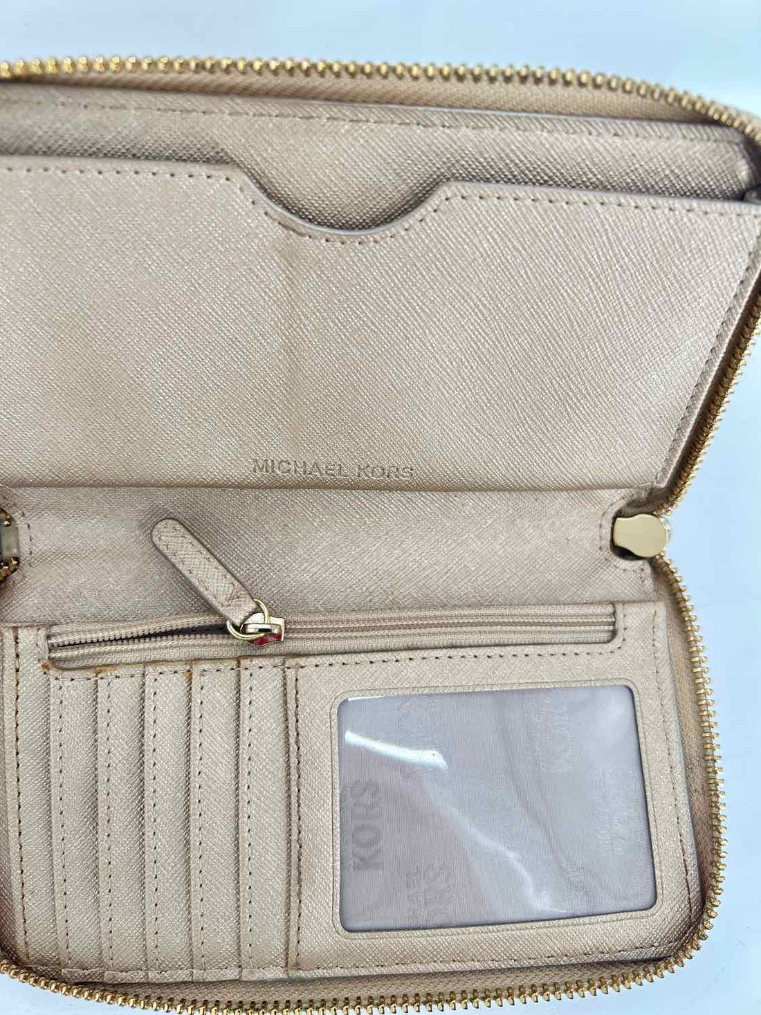 Michael Kors Gold Signature Wristlet Wallet