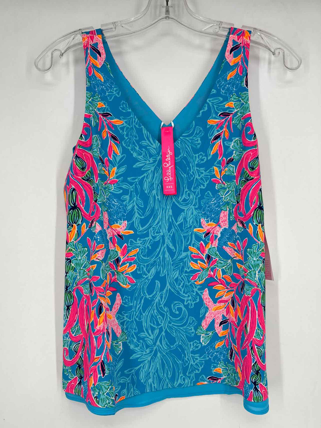 Lilly Pulitzer XXS Blue & Pink Print Reversible NWT Lilly Pulitzer Top