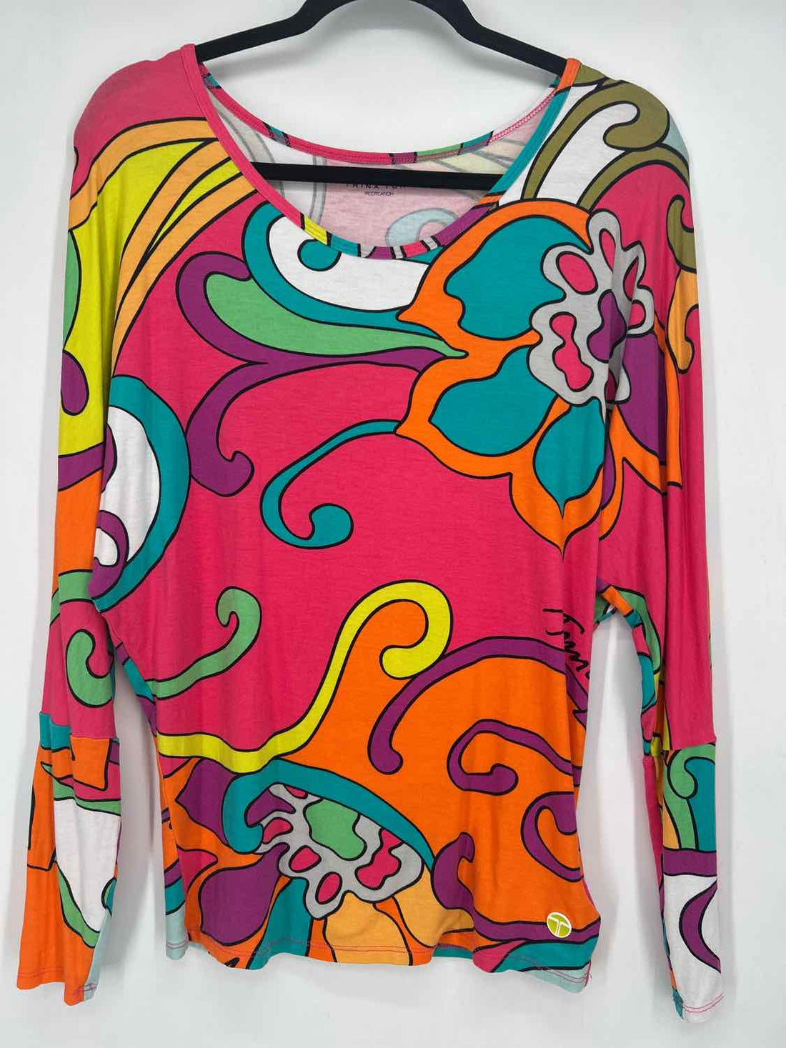 Trina Turk Recreation Size S Hot Pink Multi Color Long Sleeve
