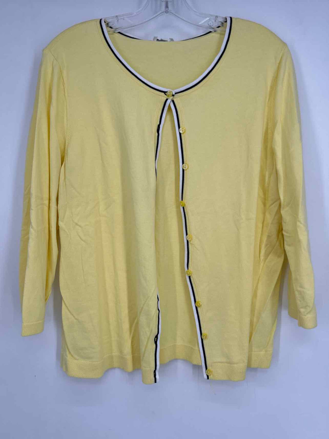 Talbots Size XL Yellow Cardigan
