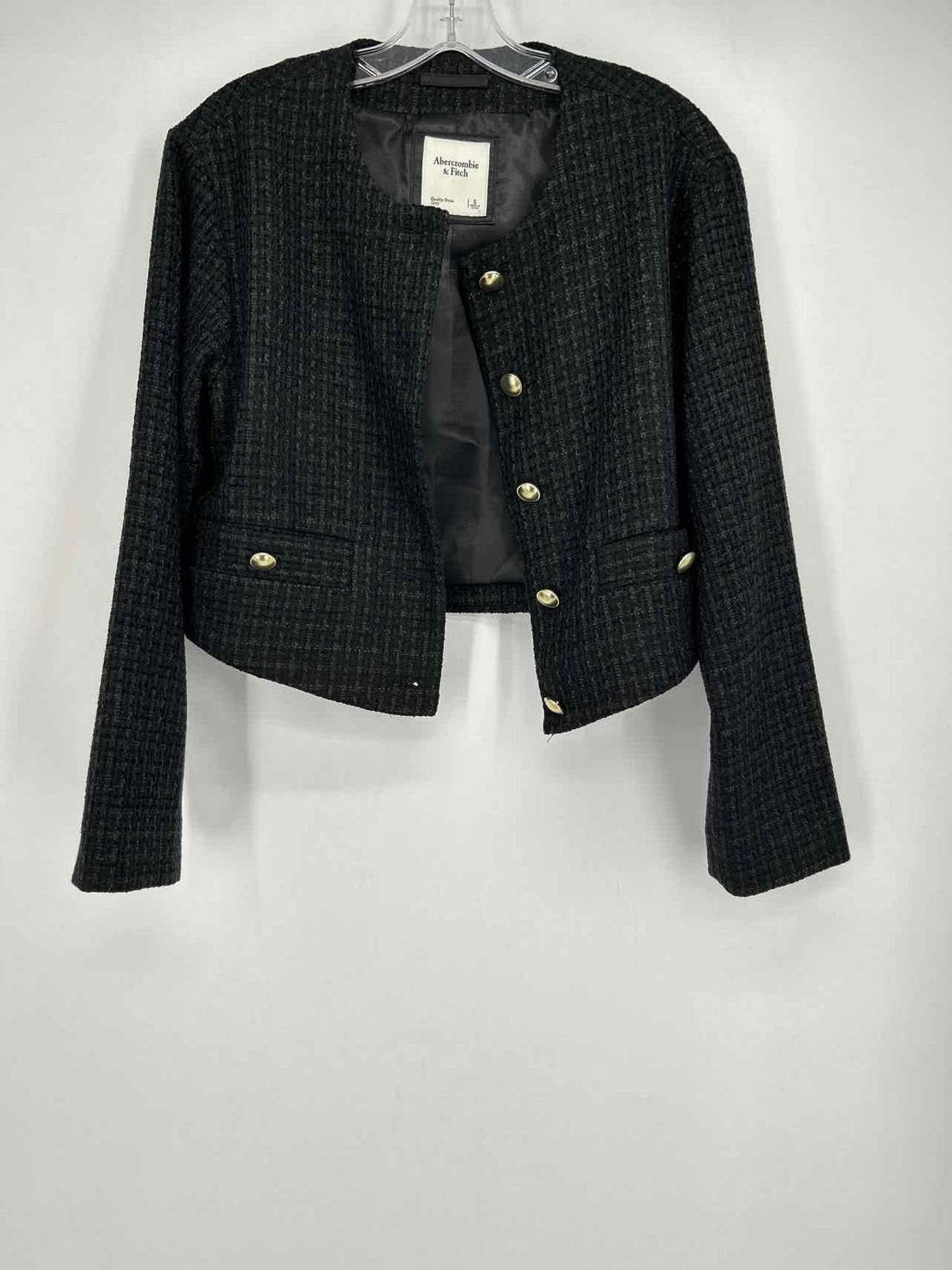 Abercrombie & Fitch Size S Black Tweed Blazer