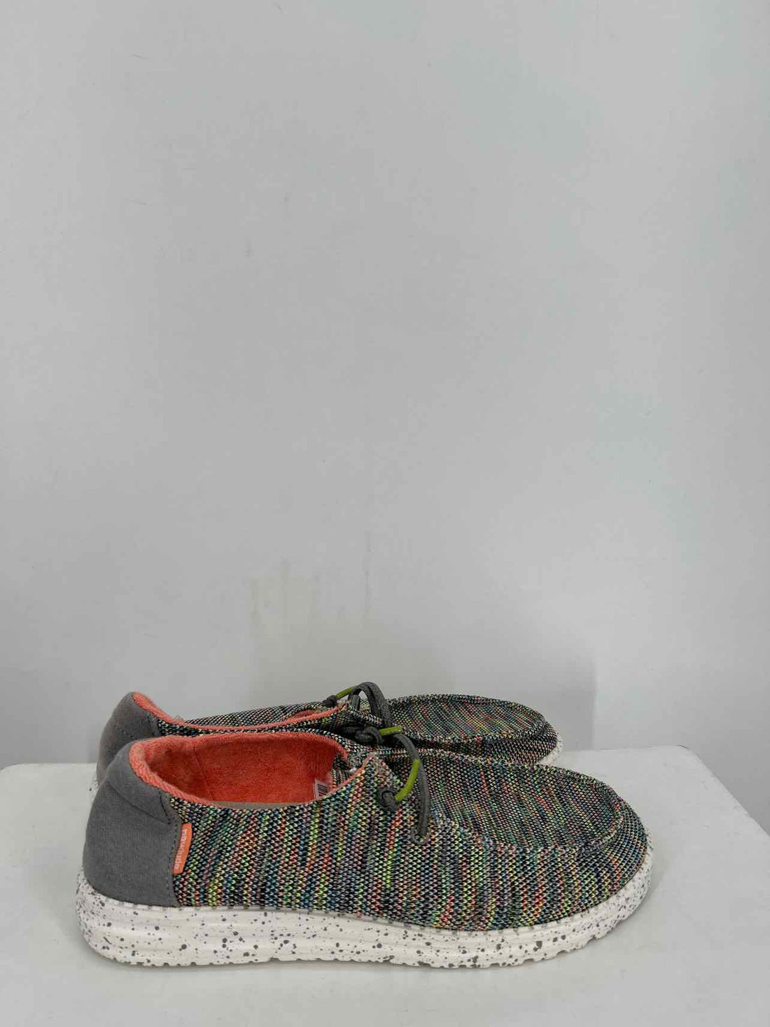 Hey Dude Women Size 8 Gray Multi Color NWT Sneakers