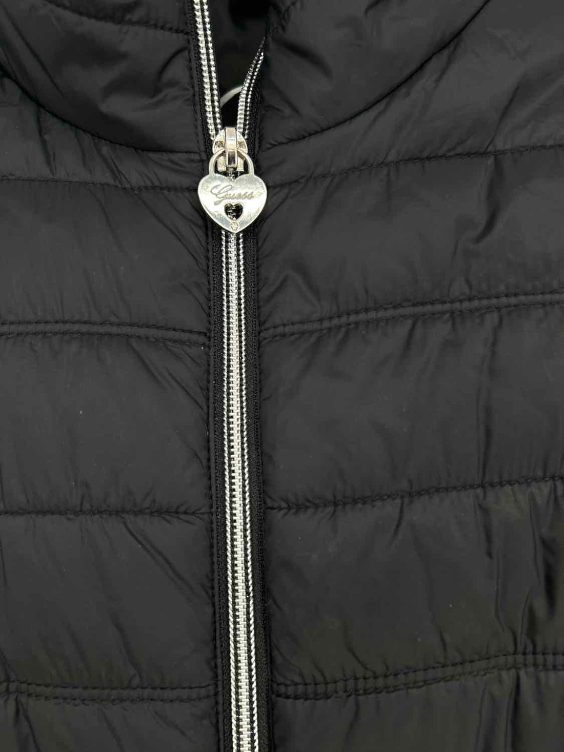 Guess Size M Black Puffer Vest