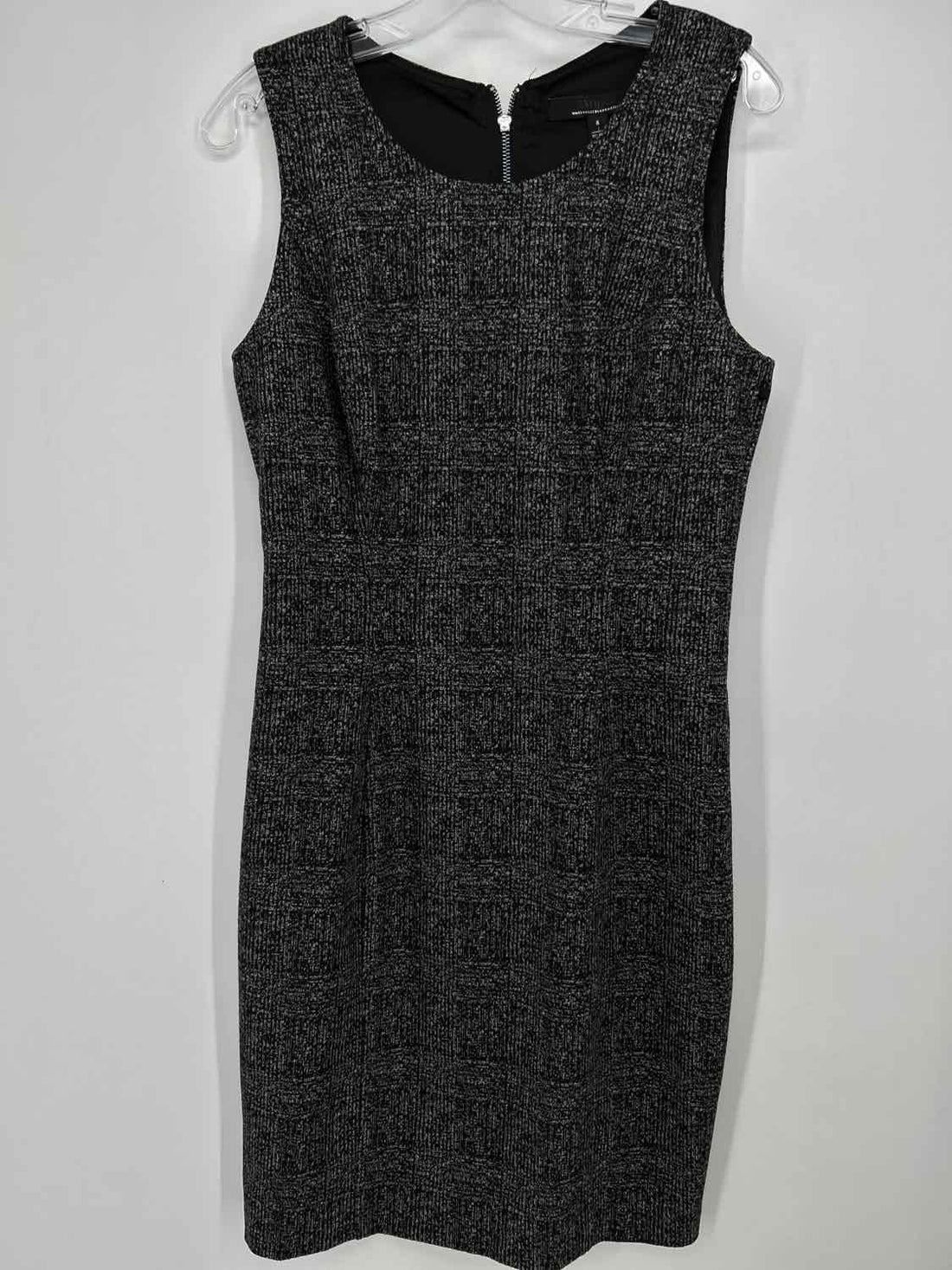 White House Black Market Size 8 Grey Print Dress