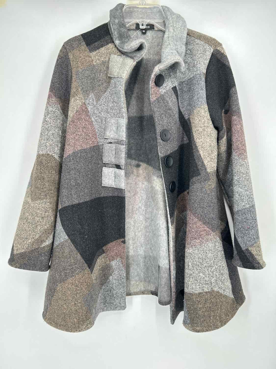 Damee Size M Gray Print Coat