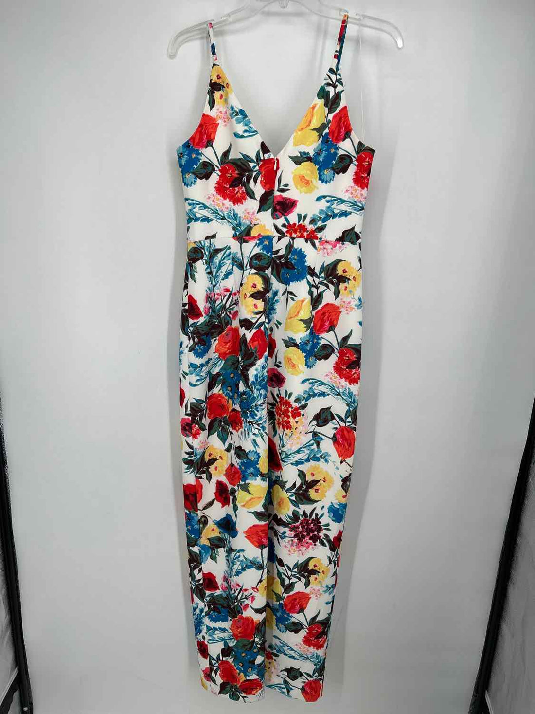 Adrianna Papell Size 6 White Floral Sleeveless Dress