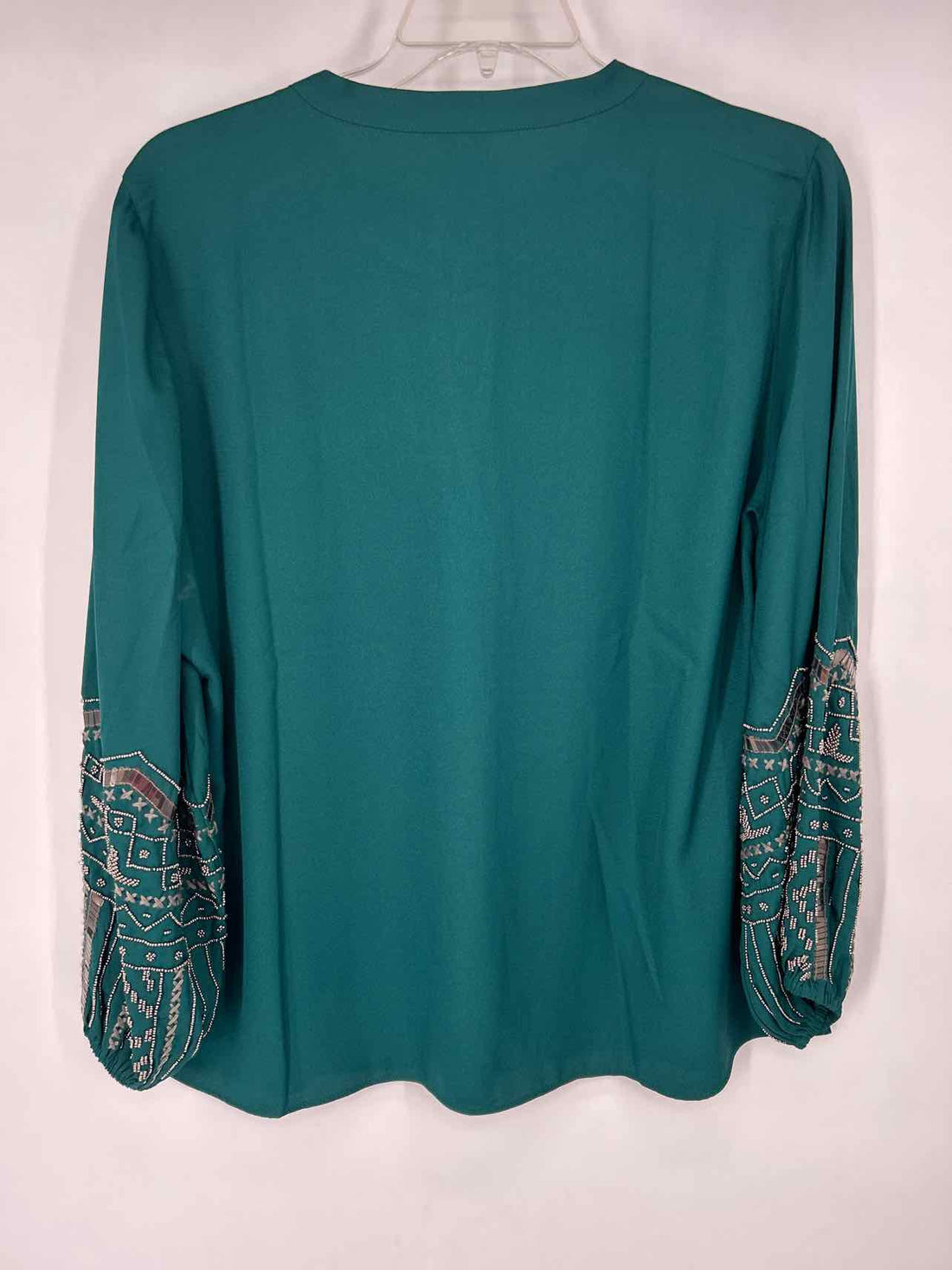Chicos Size 3 (XL) Dark Green Embellished NWT Long Sleeve