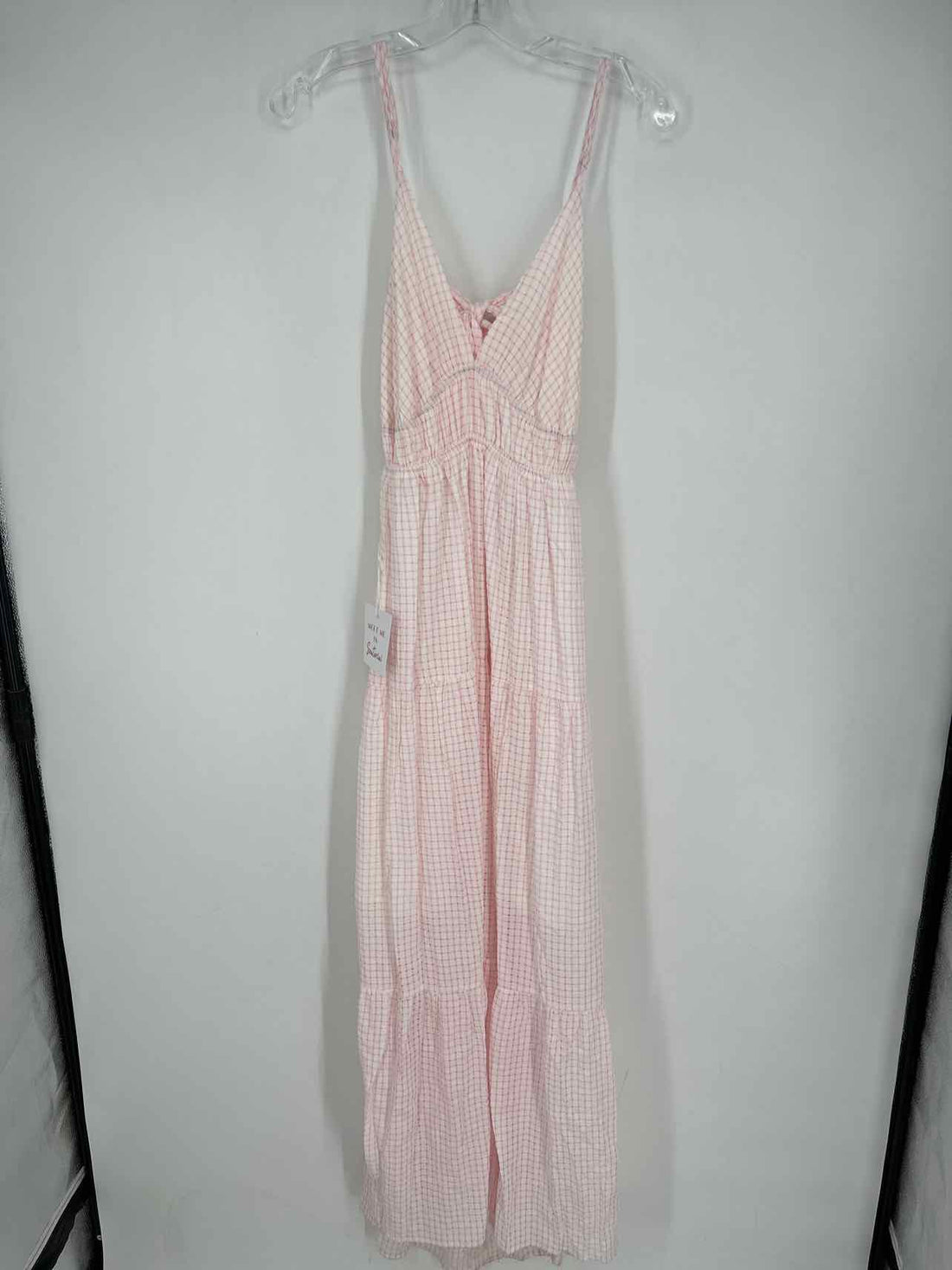 Meet Me In Santorini Size L Pink & White NWT Dress