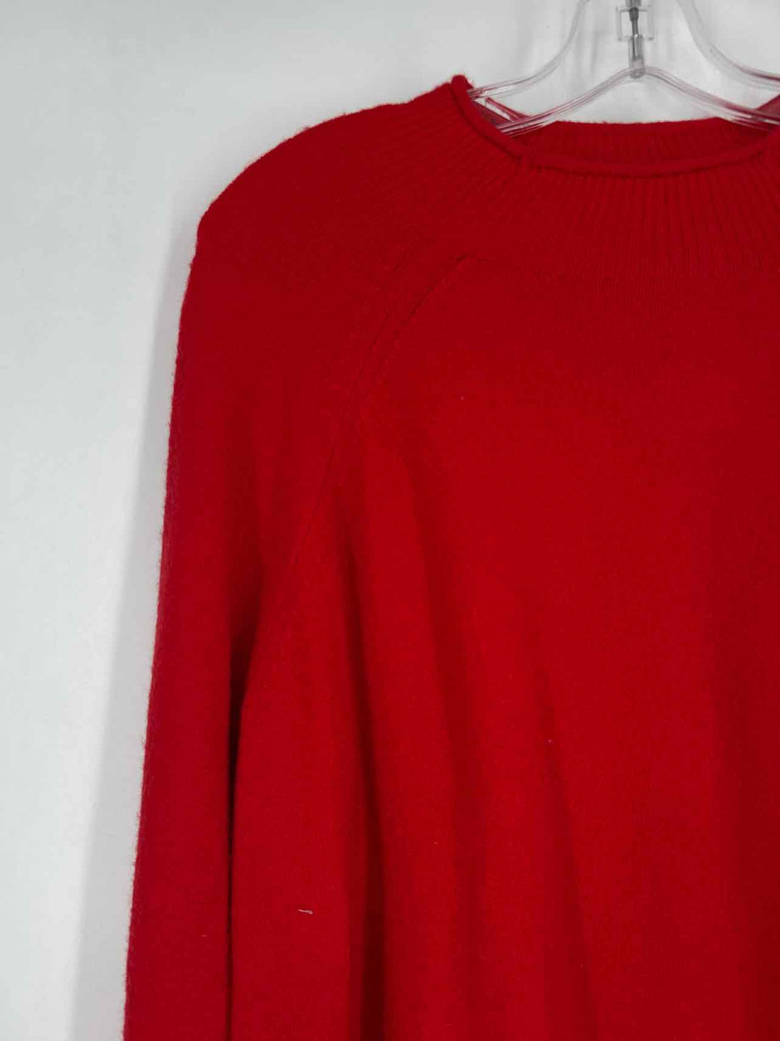 J Crew Size M Red Merino Wool Blend Sweater