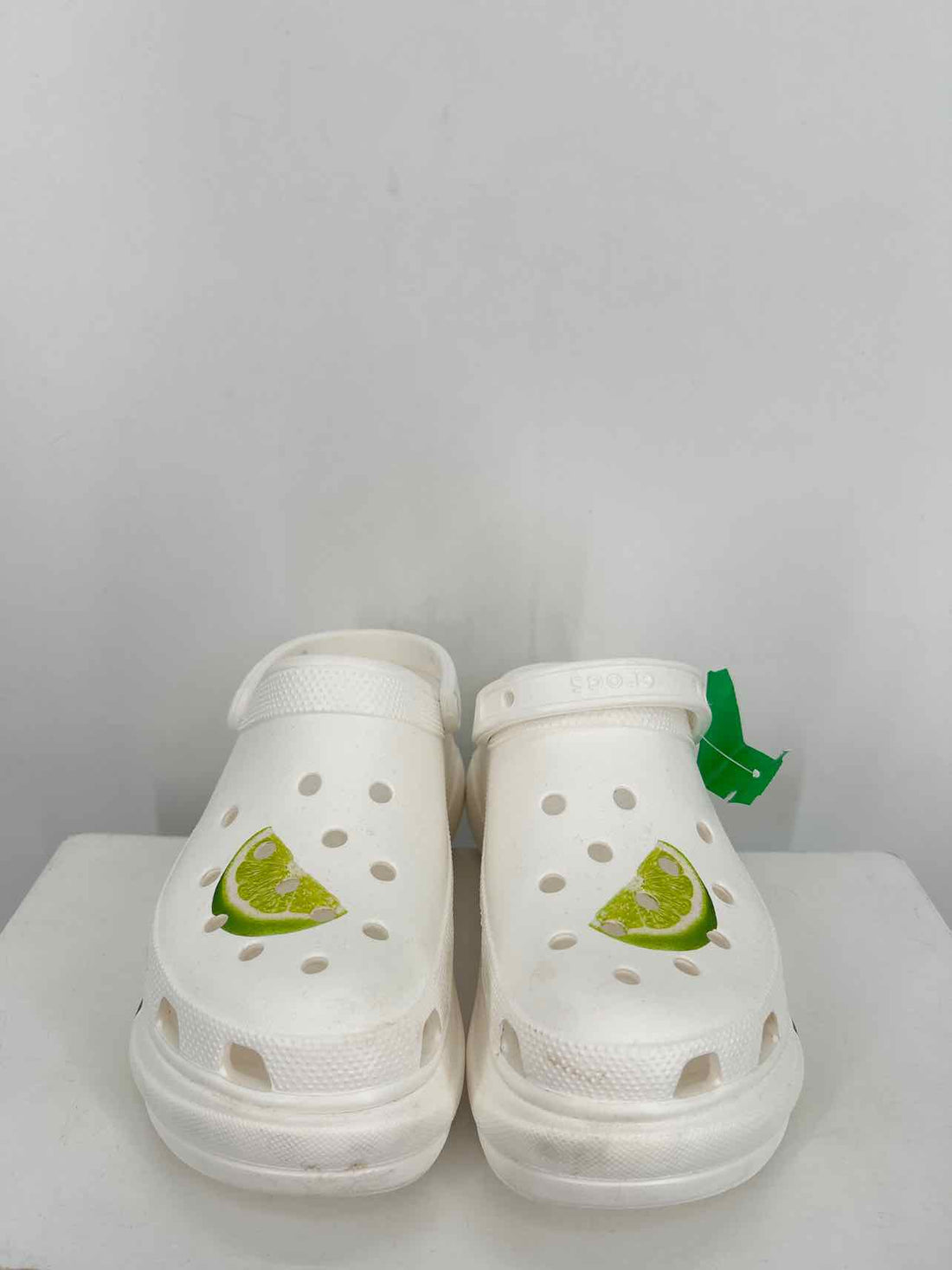 Crocs Women Size 10 White Print Clogs