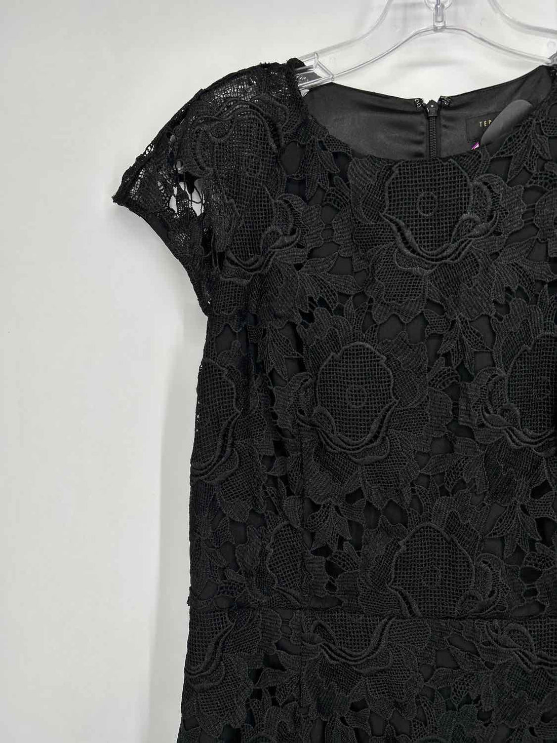 Ted Baker Size 4 Black Lace Dress