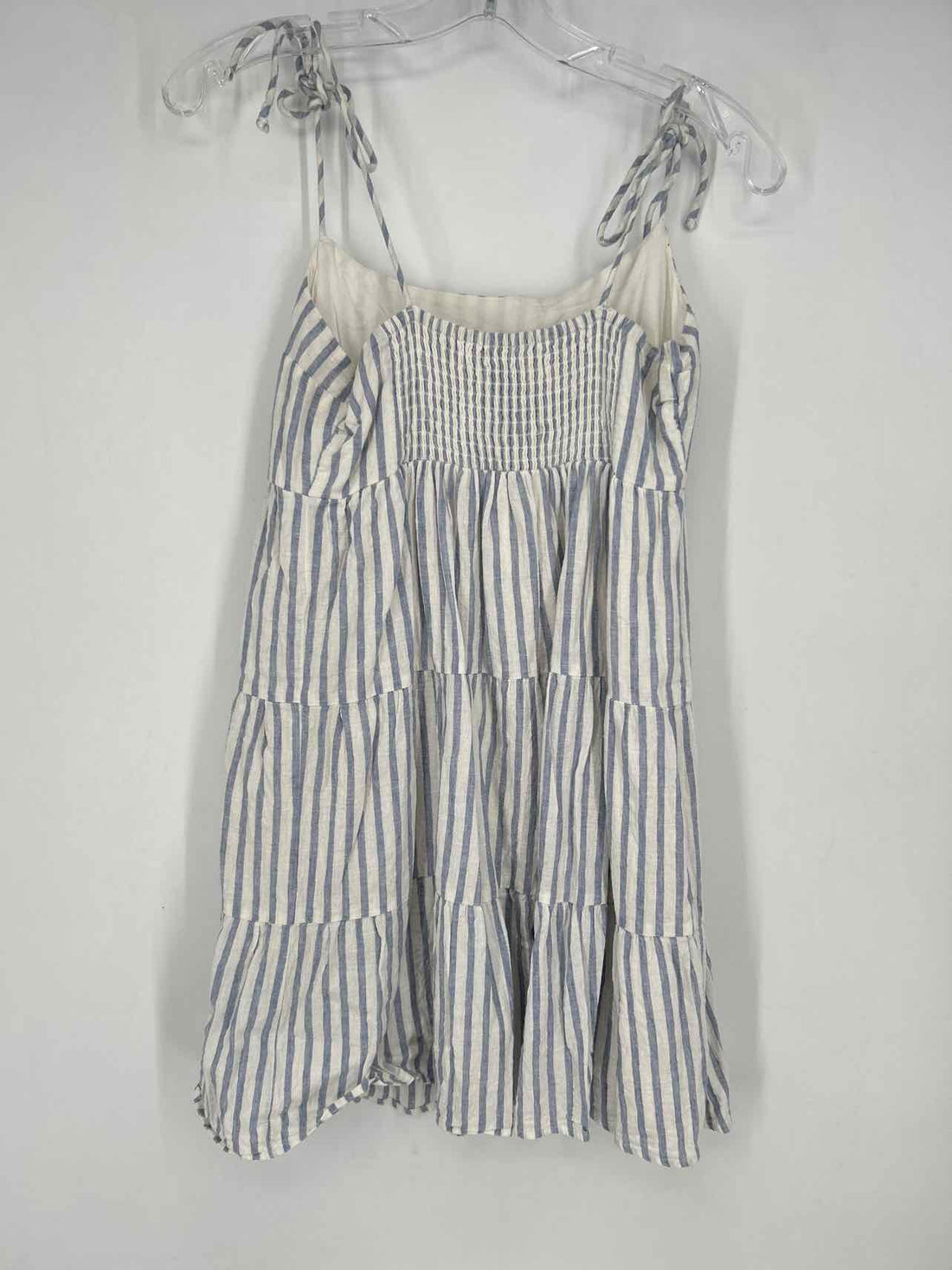 Abercrombie & Fitch Size S White & Blue Striped Sleeveless Dress