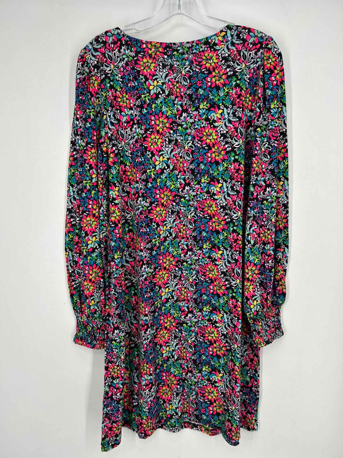 Lilly Pulitzer L Black Neon Print Long Sleeve Lilly Pulitzer Dress