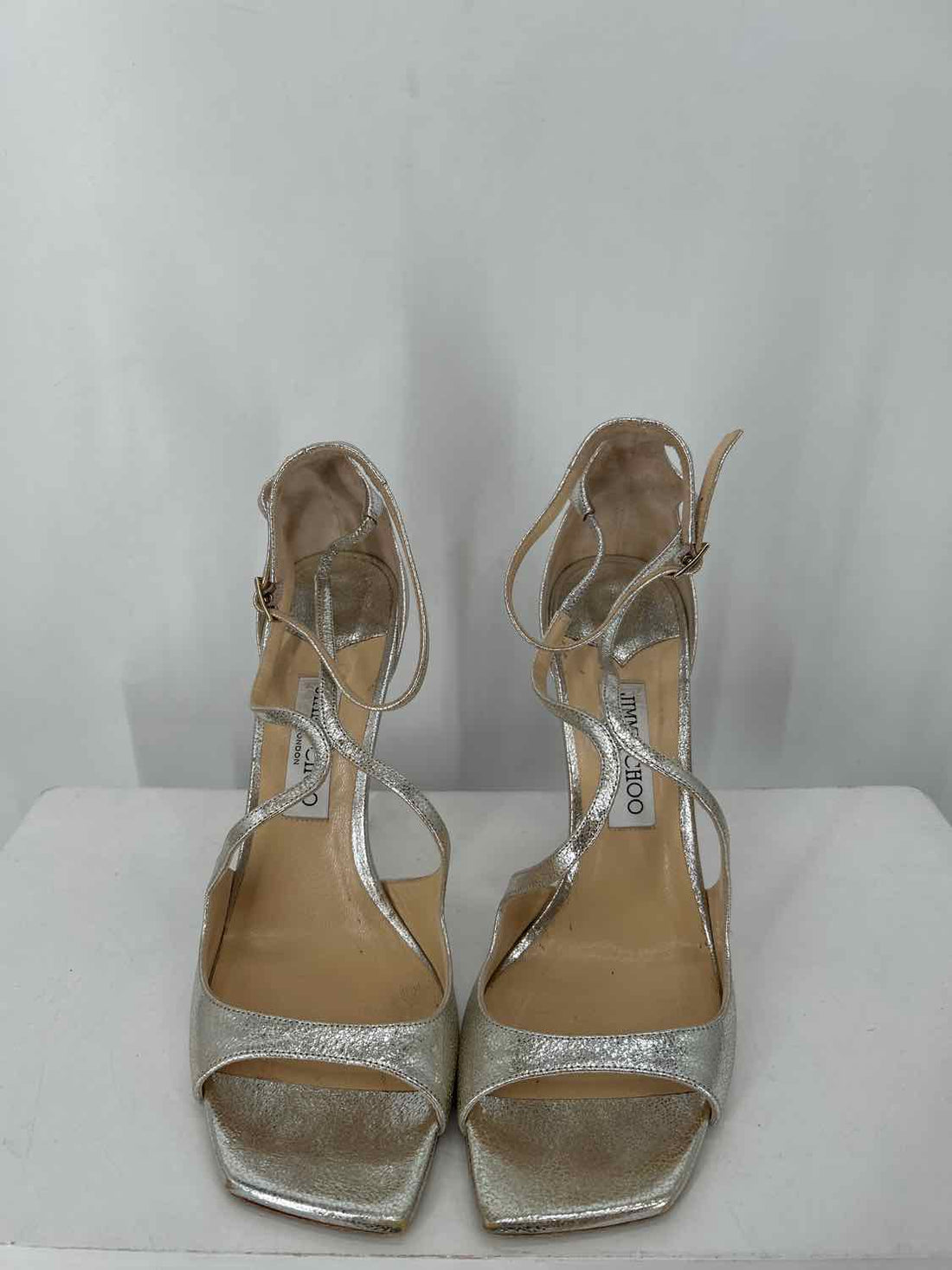 Jimmy Choo Women Size 41 Silver Genuine Leather LUXURY
