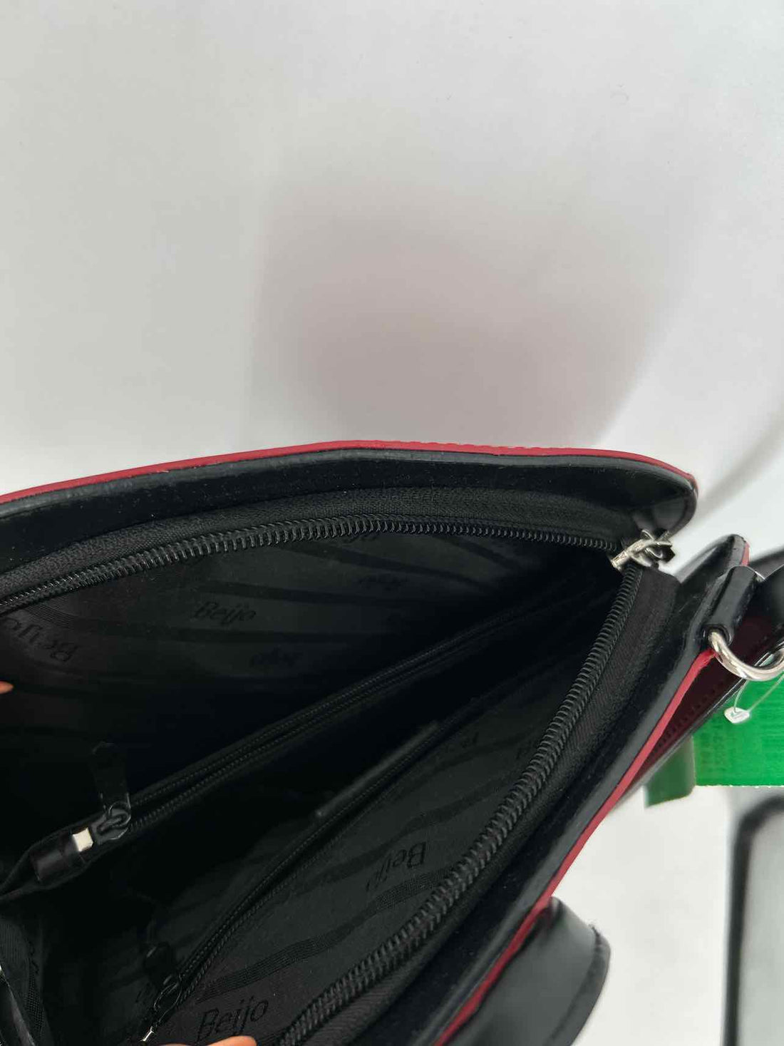 Beijo Red & Black Patent Leather Pre Owned Backpack