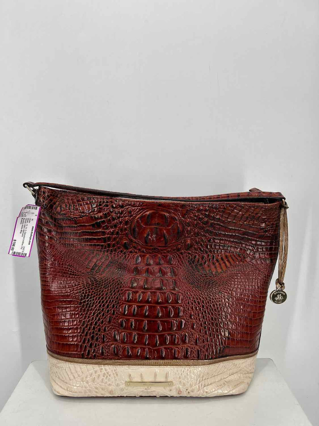 Brahmin Brown Genuine Leather Hobo