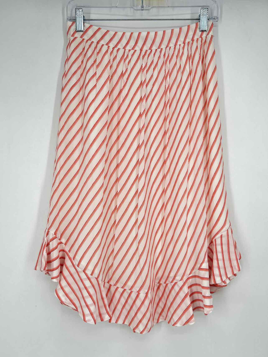 Loft Size 2 white & peach striped Skirts