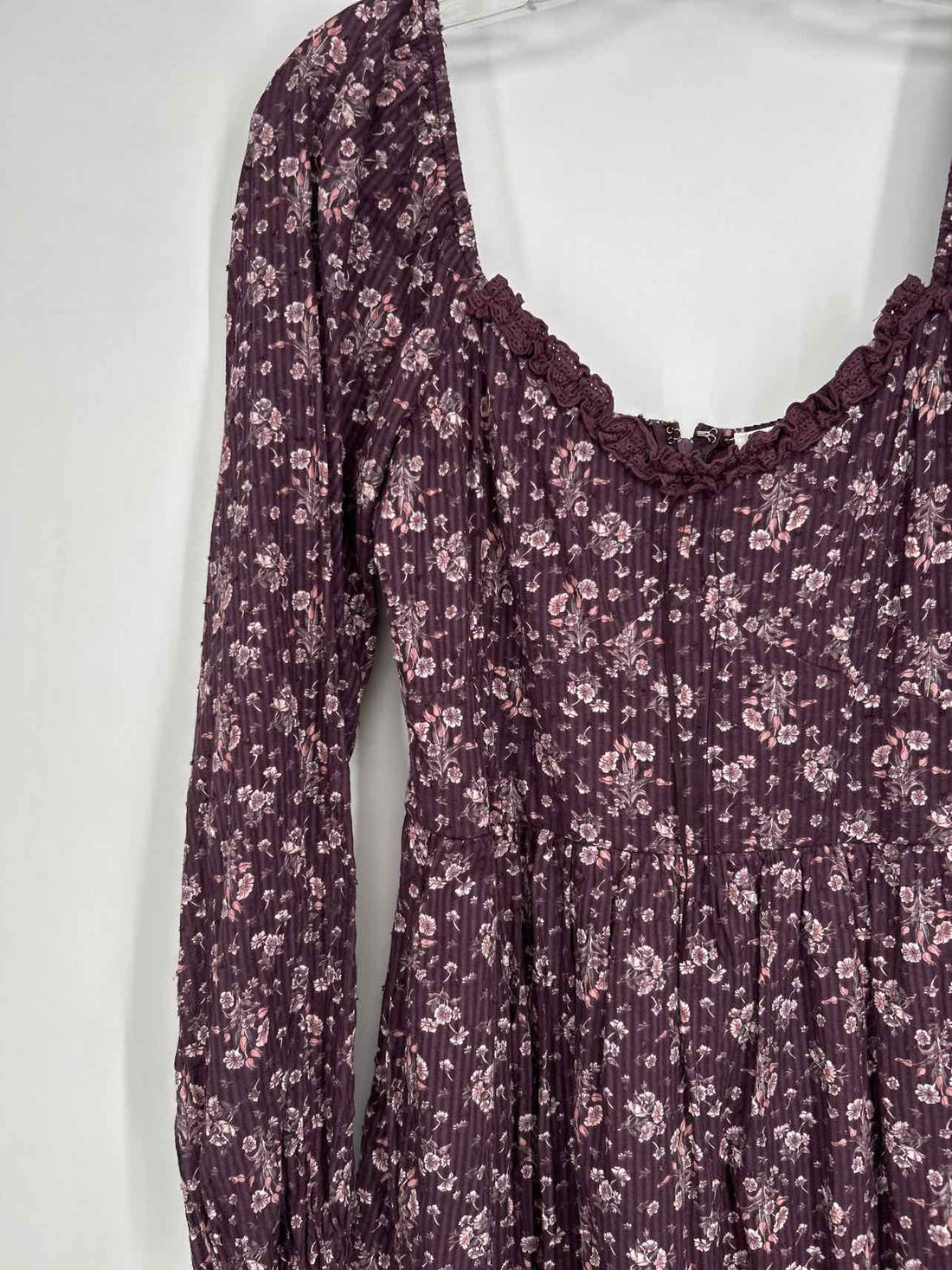 Altard State Size S Purple Floral Long Sleeve Dress
